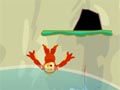 Monkey cliff diving