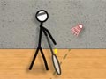 Stick figure badminton